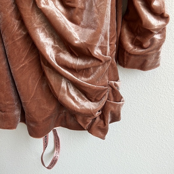 NWT HOUSE of CB TAMARA BLUSH NUDE VELVET CRYSTAL DRESS - Picture 9 of 14